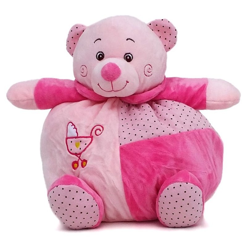 urso de pel cia 30 cm baby rosa