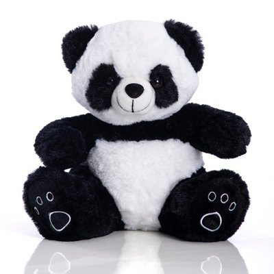 Urso Panda de Pelúcia 28 cm Sentado - Pegadas