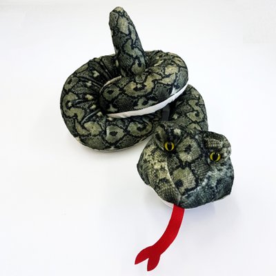 Cobra de Pelúcia 1 m e 80 cm - Serpente com Chocalho